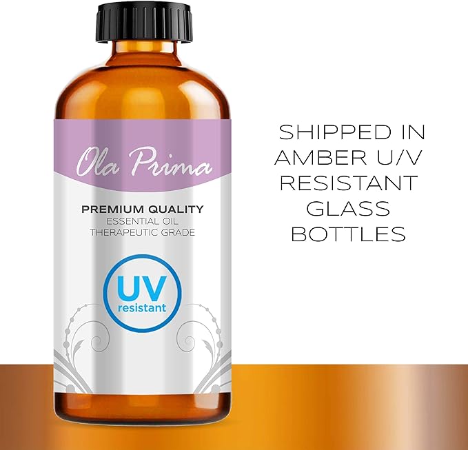 Ola Prima Rose Geranium Essential Oil - Premium Grade for Aromatherapy, Diffuser, Candle & Soap Making, Dropper - 4 fl oz - Rose Geranium - Rose Oil for Candle Making