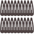 WILLBOND 30 Pieces 3.1 Inch Large Metal Snap Hair Clips Nonslip Barrettes Women Hair Accessories (Dark Blue)