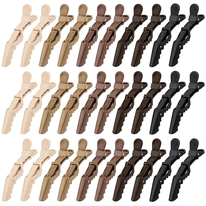 30 Pack Alligator Hair Clips for Styling Sectioning Large Salon Pro Hair Clips for Barber Hair Coloring, Cutting, Sectioning Big Gator Clips Hair Styling Accessories for Women Men
