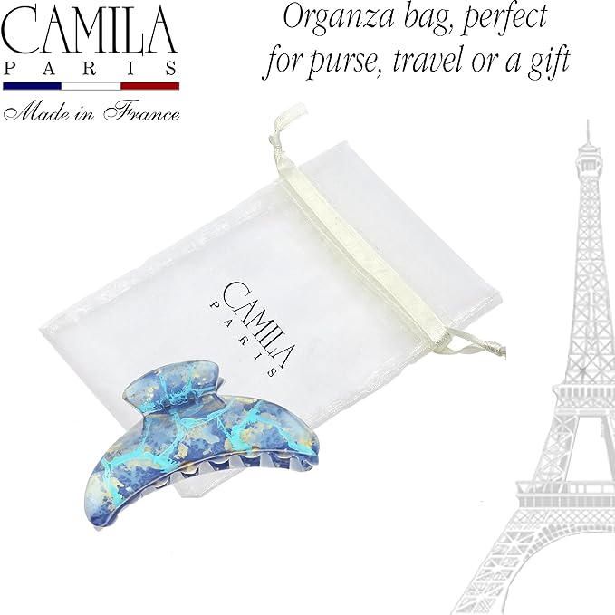 Camila Paris CP2712 French Hair Clip for Women Thick Hair for Long Curly Wavy Hair, Girls Hair Claw Clips Jaw, Durable Styling Big Claw Clip for Thick Hair, Strong Hold No Slip Grip, Made in France