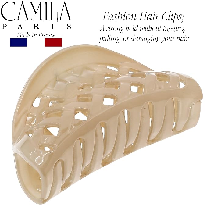 Camila Paris CP3204 French Hair Clip for Women for Thick Volume Hair, no Pulling or Damage, 2.75 in Girls Hair Claw Clips Jaw Fashion Durable and Styling Hair Accessories for Women, Made in France
