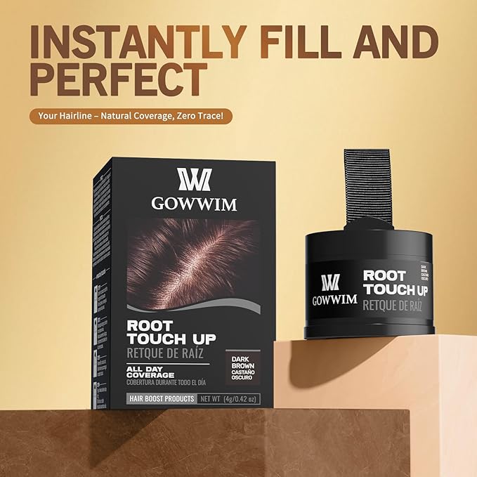 Hairline Powder (Red-Brown Bright) - Instantly Cover Gray Hair with Color Shadow, Touch-Up for Thin Hair 4g