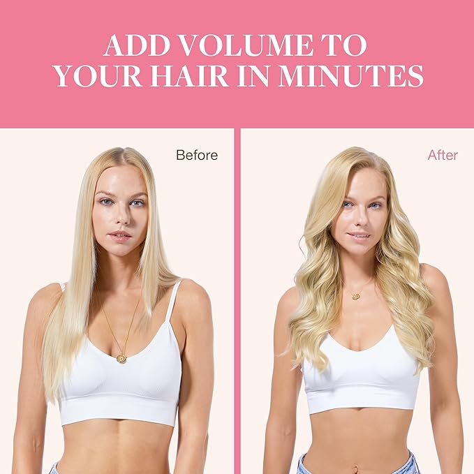 GOO GOO Clip in Hair Extensions Real Human Hair, Remy Human Hair Extensions Clip ins for Women, Natural Human Hair, 24inch 150g 9Pcs, #18A/613A Dark Blonde Highlighted Bleach Blonde