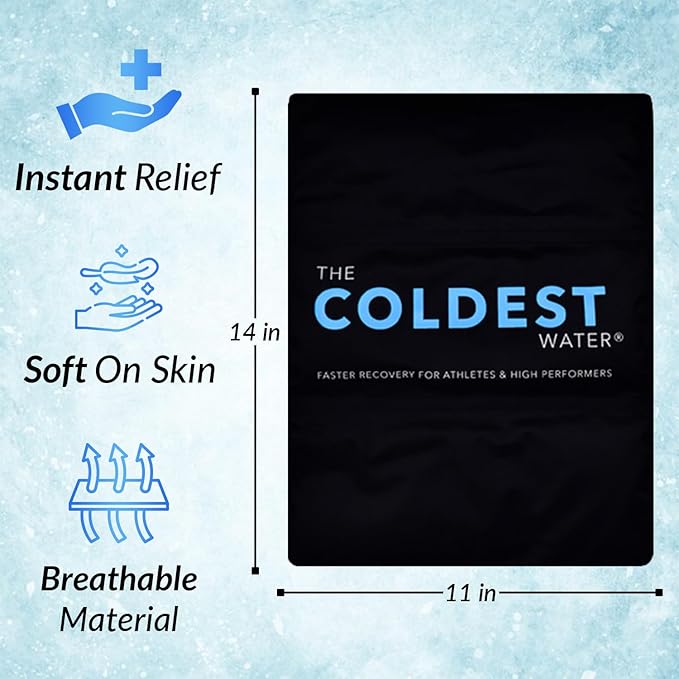 Coldest Gel Ice Pack, Reusable Flexible Ice Packs for Injuries, Multipurpose Hot Cold Therapy for Knee, Arm, Shoulder, Back (11x14 Inch (Pack of 1))