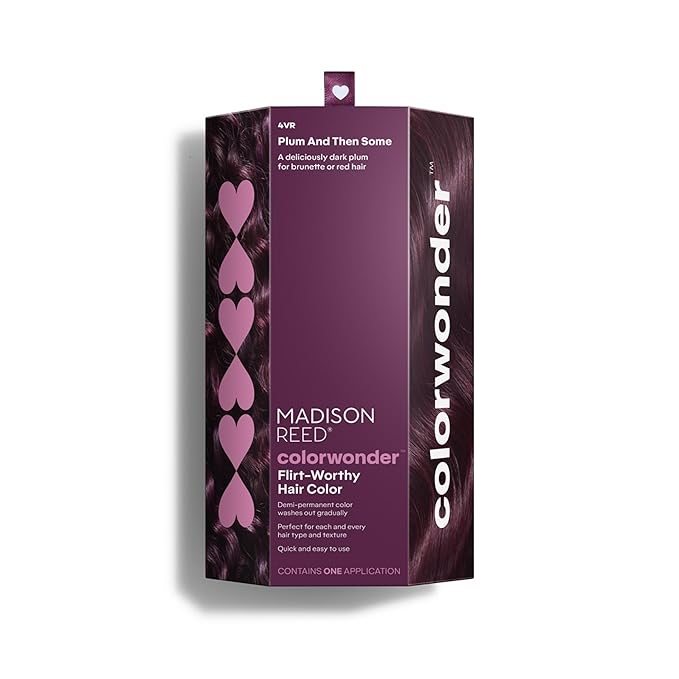 Madison Reed colorwonder Demi-Permanent Hair Color, Effortless At-Home Hair Dye, Ammonia-Free, Cruelty-Free, Plum And Then Some (4VR Darkest Plum), Pack of 1