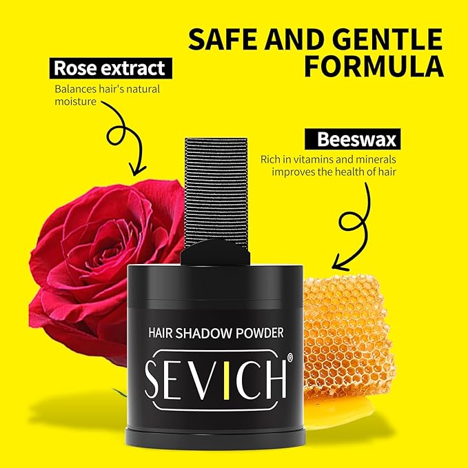 Sevich Hairline Powder 10g Large Capacity,Instantly Conceals Hair Loss,Root Touch up Powder,Hair Shadow Toppers for Women & Men Thinning Gray Hair,48H Makeup Lasting,1 Box = 2.5 Boxes,Medium Brown