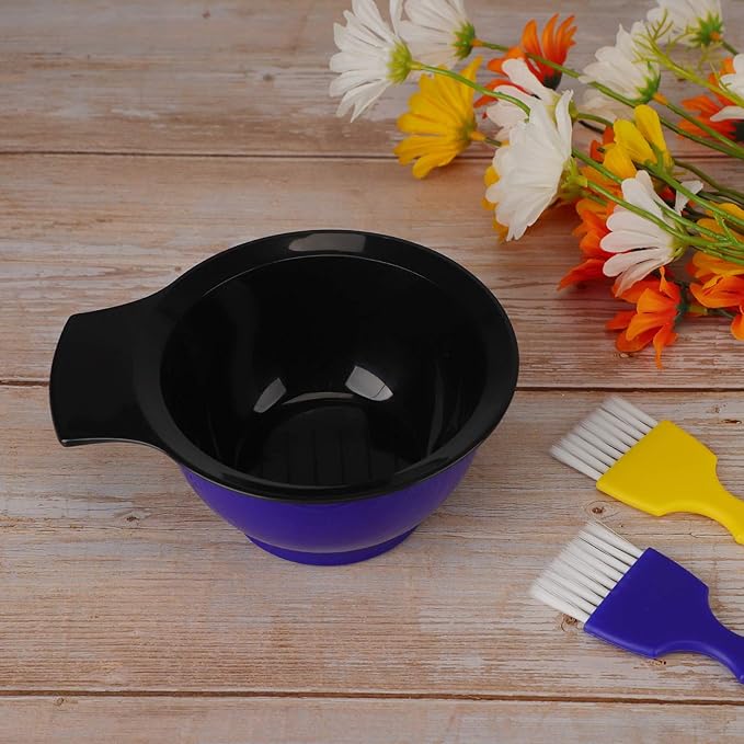 Segbeauty Hair Color Mixing Bowl, Salon Pro DIY Hair Dye Hair Coloring Plastic Bowl for Barbershop Hairdressers, Sturdy Hair Tint Cup for Ombre Hair Long Hair Short Hair Human Hair - Royal Blue