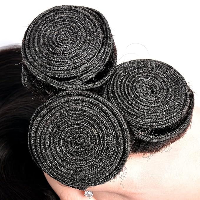 Bundles Human Hair Color 1B Straight Bundle Brazilian Virgin Soft and Silky Remy Hair 3 Bundles 22 24 26 Inch Double Weft Natural Black Straight Bundle Hair Weave 300g