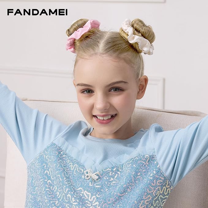FANDAMEI Hair Bun Maker Set- 8 PCS Hair Donuts for Buns (2 Extra-large,2 Large,2 Medium and 2 Small), 40 PCS Bobby Pins, 5 PCS Hair Elastic Ties Black,Bun Maker - Gold