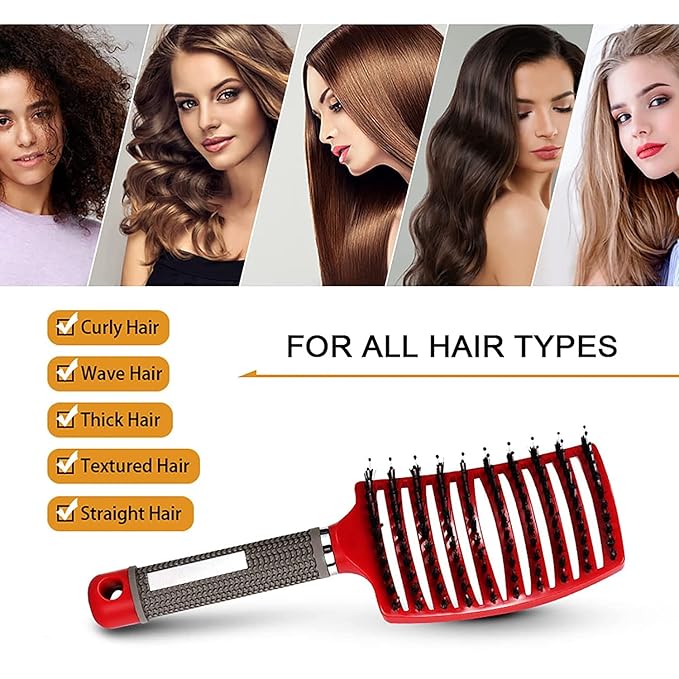 Magical Ultra Detangling Brush for Wet or Dry Hair, Detangler Brush, Fast Drying Styling Massage Hairbrush for Men, Women and Kids (2pcsRainbow-G)
