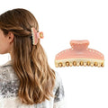 2026 Premium Durable Hair Claw Clip for Women, Original Italian Designed Strong Grip Hair Clips for Normal Fine Thin Hair, No Slip Jaw Clips with Gift Box for Christmas Birthday Girls, 3 Inch Pink