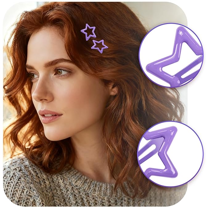 64 Pcs Metal Snap Hair Clips for Women,Small Snap Barrettes for Women Girls Thick Fine Hair (Purple)