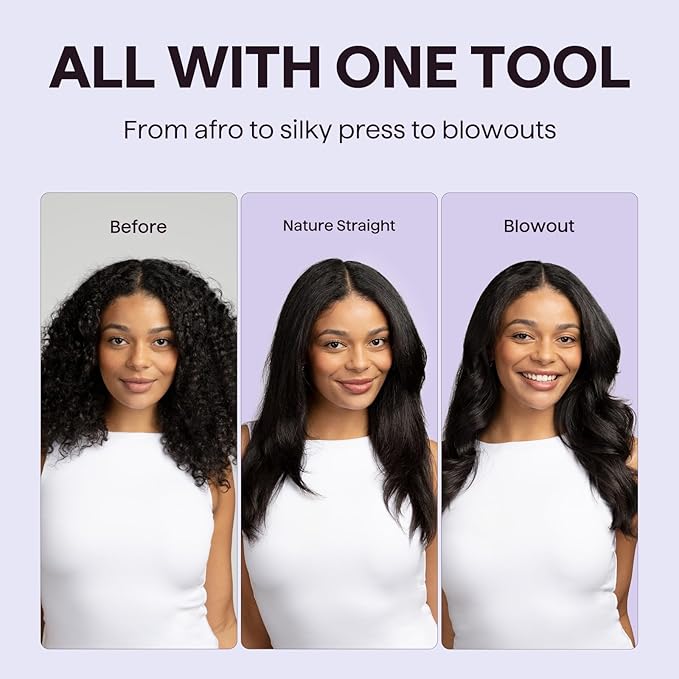 Wavytalk Blowout Boost Thermal Brush, 1.5 inch Heated Round Brush for Blowout Look, Negative Ion Technology, Ceramic Tourmaline, 5 Temperature Settings, Dual Voltage, White