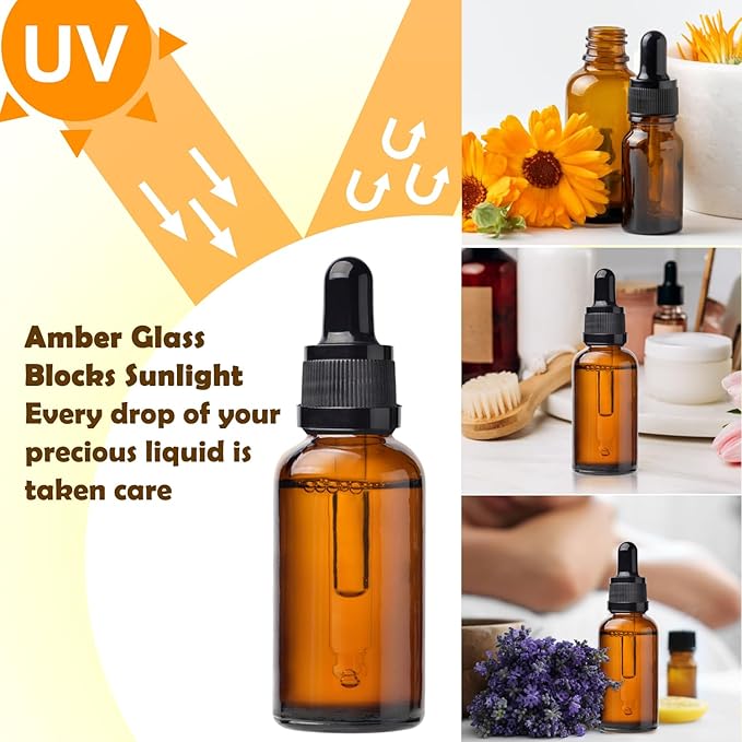 30ml Precision Dropping Bottles - Ideal for Essential Oils, Perfume Making, and DIY Projects. Safe, Durable, Eco-Friendly, and Perfect for Home or Lab Use Dropping Bottles(8pieces)