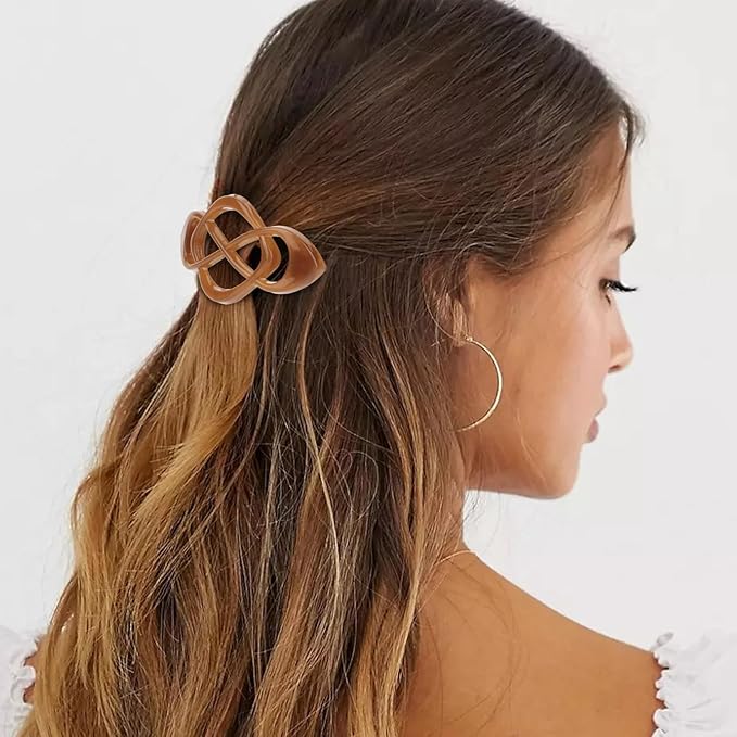 Hair Barrettes for Women 4packs Glossy Hair Clips French Hair Barrette Clip for Girls Vintage Hair Clips for Thick Thin Long Short Hair Stylish Hair Accessories for Women Girls