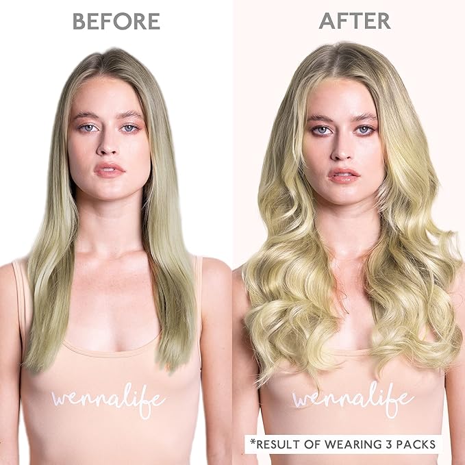 WENNALIFE Tape in Hair Extensions, 20pcs 20 Inch 50g Ash to Golden and Platinum Blonde Remy Human Hair, Coloured