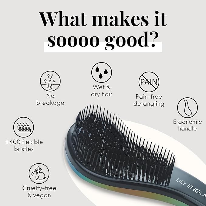 Detangling Brush for Women with Flexible Bristles and Mom Birthday Gift Set - 7-Piece Luxury Spa Gift Kit with Brush & Eye Mask
