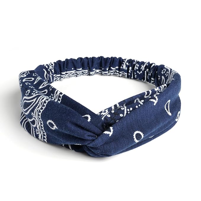 Elastic Knotted Headbands for Women Cloth Head Hair Bands for Women's Hair Non Slip Boho Wrap Twisted Hair Accessories