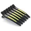 6Pcs/set Pinup Plastic Duck Bill Hair Clips for Sectioning Hair - Professional Non Slip Silicone band Clips Salon DIY Accessories Hairpins Hairgrip for Women(Blcak-Style3)