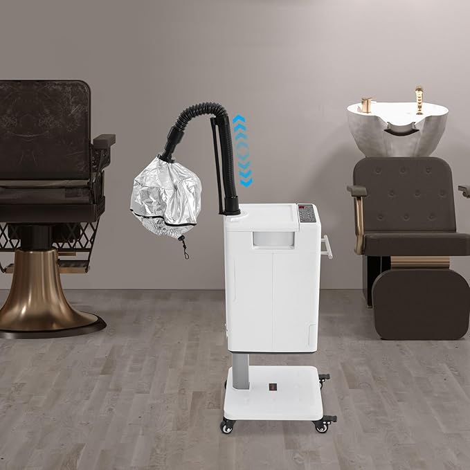 Nano Ionic Hair Steamer Machine - 500W Professional Hair & Scalp Care with 6 Modes Hair Color Processor, Adjustable Temp 32-140°F, 1000ml Tank, for Home & Salon Use (White)