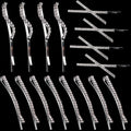 16 Pieces Rhinestone Bobby Pins, Fancy Metal Hair Clips, Crystal Shiny Barrettes, I S X Shaped Diamond Hair Accessories for Women Girls Wedding Prom Party (Silver)