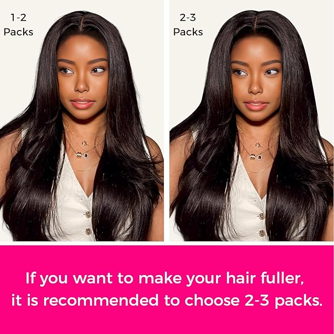 Lashey Seamless Clip in Hair Extensions Human Hair 110g 7pcs #2 Dark Brown Light Yaki Straight 22 Inch Remy Human Hair Clip in Extensions for Women
