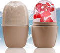 XHJRI Ice Face Roller Massager,Ice Cube Roller for Face, Eyes and Neck Naturally Conditioning and Skin Care,De-Puff Eye Bags,Reduce Migraine Pain,Reusable Massage Silicone Ice Mold (New Coffee)
