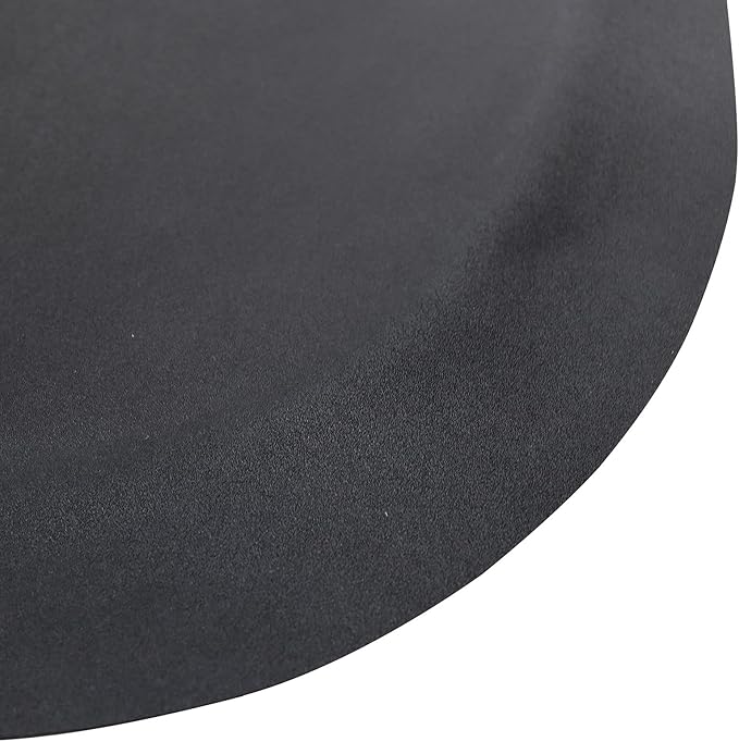 Artist Hand 3 ft. x 5 ft. Barber Chair Mat Salon & Barber Shop Anti-Fatigue Comfort Salon Mat, Semi Circle - 7/8 in. Thick, Black