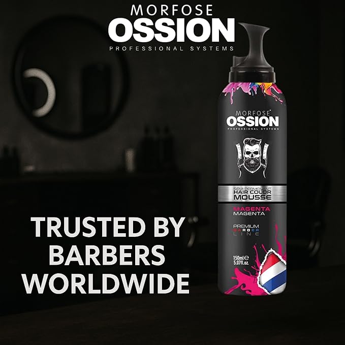 Morfose Ossion Semi Permanent Hair Color Mousse, 5.07 Fl Oz (Magenta, 5.07 Fl oz)