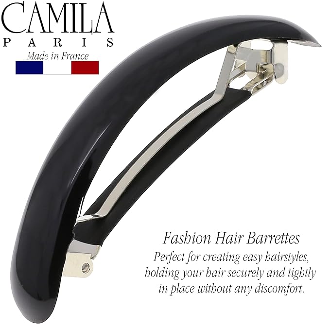 Camila Paris CP2665 French Hair Barrette Clip for Girls for Thick Curly Wavy Long Hair, Strong Hold Grip Hair Clips for Women, Automatic, No Slip Durable Styling Girls Hair Accessories, Made in France