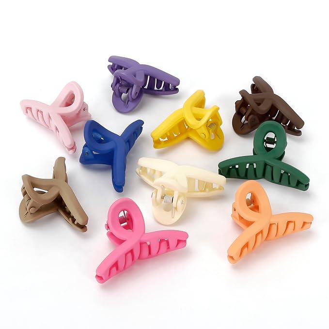 Mini Hair Claw Clips for Girls and Women Small Hair Clips Colorful Cute Butterfly Clips Hair Accessories 10 Pcs