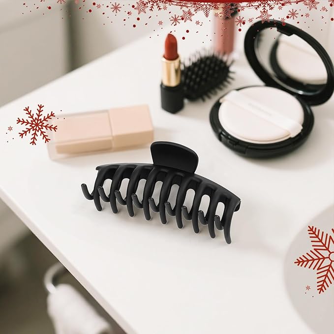 TOCESS Hair Claw Clips for Women - 8PK Large Neutral Matte Jumbo Hair Clips for Thick, Thin, Long, Short, Curly Hair Girls, Big Jaw Clip Set for Daily Use