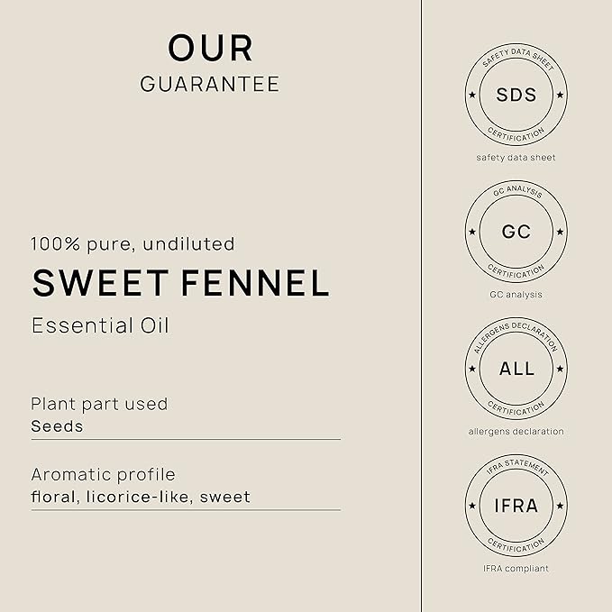 VINEVIDA Fennel Essential Oil - Gallon Undiluted for Soap Making, Skin Safe - DIY Candle Scents for Candlemaking - 8 lbs Bulk Oil