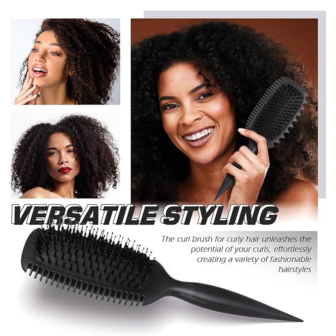 Candy Brush Curl Defining Hair Brush for Effortlessly Detangling Shaping and Styling Curls, Curl Brushes with EdgeLift for All Wet or Dry Hair Types for Women and Girl, Reduce Pulling and Frizzing