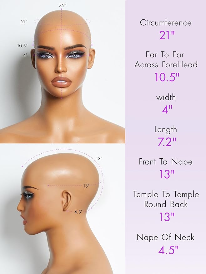 LUVME HAIR 10 Inch Brown Ombre Highlight Bob Wig Human Hair Pre Cut Glueless HD Lace Closure Wigs, Big Curly Mature Boss Left C Parted Wig For Women