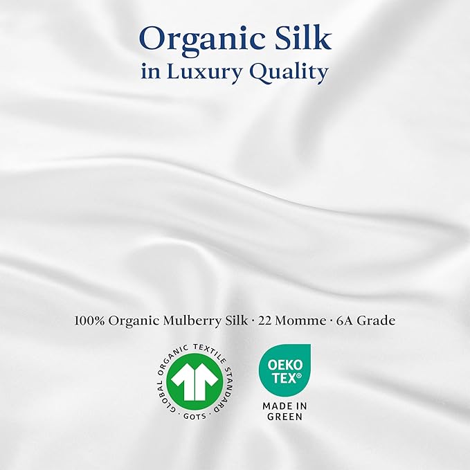 Premium Silk Pillowcase 100% Organic Mulberry Silk, 22 Momme, Grade 6A - Oeko-Tex Certified in Germany - Luxury for Hair & Skin, 1 Piece (King Size 20x36 Inches, Heavenly Pink)