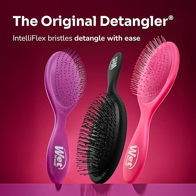 Wet Brush Original Detangler Hair Brush, Black Frost - Ultra-Soft IntelliFlex Bristles - Detangling Brush Glides Through Tangles For All Hair Types (Wet Dry & Damaged Hair) - Women & Men
