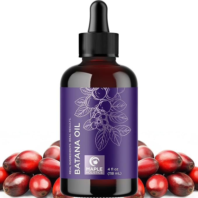 Pure Batana Oil for Hair Care - Cold Pressed 100% Batana Oil for Hair Skin & Nails - Moisturizes & Nourishes to Support Radiance - Vegan Non-GMO Hexane Free Dermatologist Tested (4 Fl Oz)
