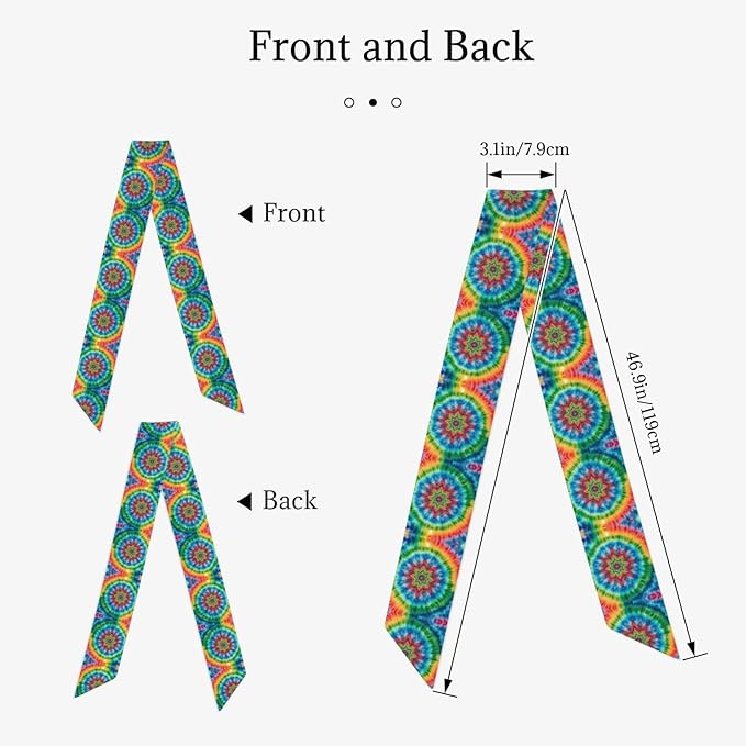 Headbands Hair Band for Women Girls Lady, Tie Dye Art Beauty Skinny Neck Scarf Yoga Travel Spa Sweat Band Headbands Adjustable Make Up Wrap Neck Decor