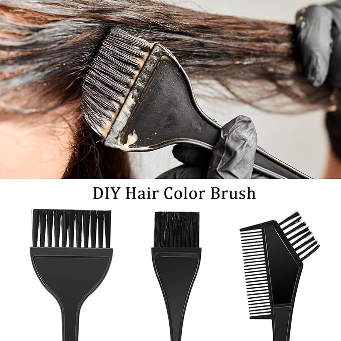 3Pcs Professional Salon Hair Color Applicator Kit - Hair Tint Dyeing Brush Set for Coloring and Dyeing