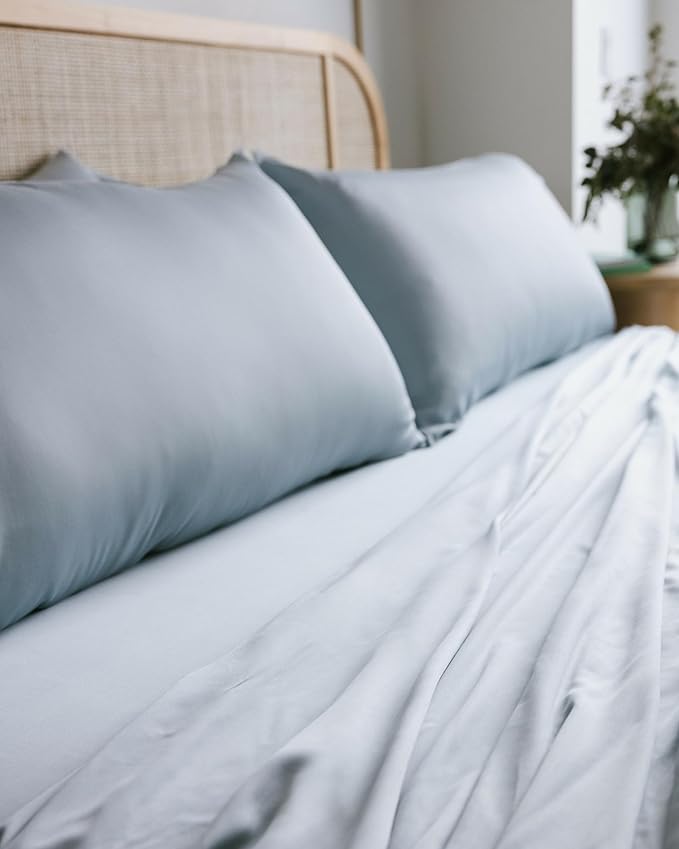 Cozy Earth Standard Pillowcases Set of 2 - Made of 100% Viscose from Bamboo, Ultra-Soft & Luxury, Woven from Naturally Breathable & Lightweight Fabric - Shore