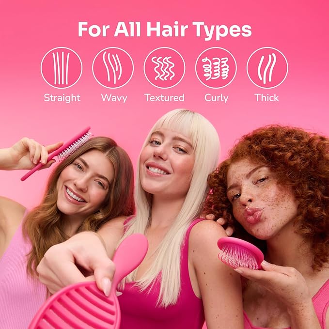 Wet Brush Mini Detangler Hair Brush for Gentle Knot Removal, Compact Travel Size, Soft Bristles for Pain-Free Detangling, Less Breakage, Works on All Hair Types, Limited Edition, Prismatic Glow Green
