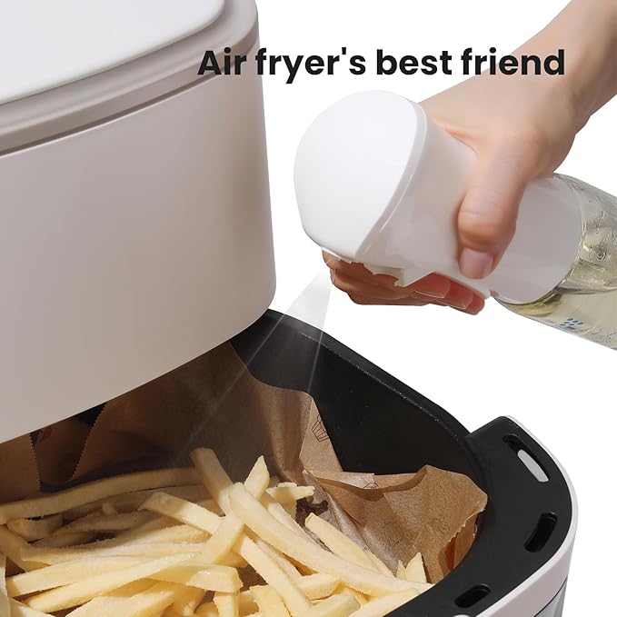 Mistifi Oil Sprayer 150ml glass bottle. Upgraded Version.Fine Mist Spray Bottle for Air Fryer, Olive Oil, Avocado Oil, Healthy Nonstick Frying, Commercial & Home Kitchen Use　(PS640)