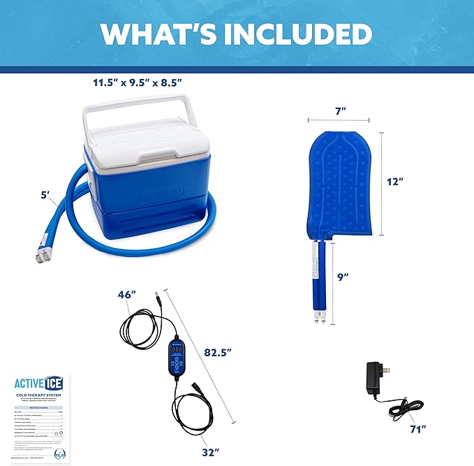Polar Active Ice 3.0 Cold Therapy Ice Machine System with Programmable Timer, Hand and Wrist Compression Pad, Lightweight 9 Quart Cooler, Quiet Pump, Strong Cryotherapy Pain Relief Treatment