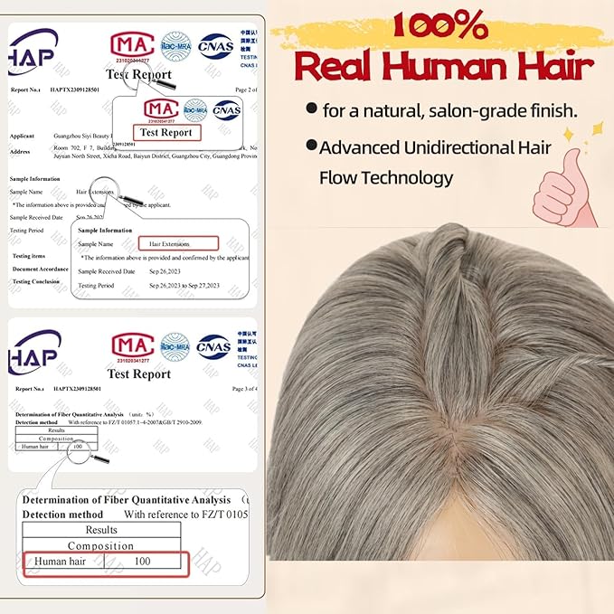 Rich Choices Human Hair Toppers for Women-100% Real Remy Hair Topper No Bang-Upgraded 150% Density 9 * 12CM Lace Base-Clip in Hairs Topper for Thinning Hairs-14Inch #G3 Salt and Pepper Grey