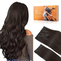 DOORES Human Hair Clip in Extensions, Dark Brown 150g 9pcs 22 Inch, Real Human Hair Extensions Clip in Remy Hair Extensions Human Hair Natural Thick Human Hair Extensions Clip ins Silky Straight