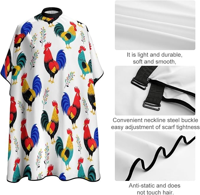 Professional Anti Static Hair Cutting Cape with Elastic Buckle, Waterproof Salon Cape for Coloring/Perming/Styling