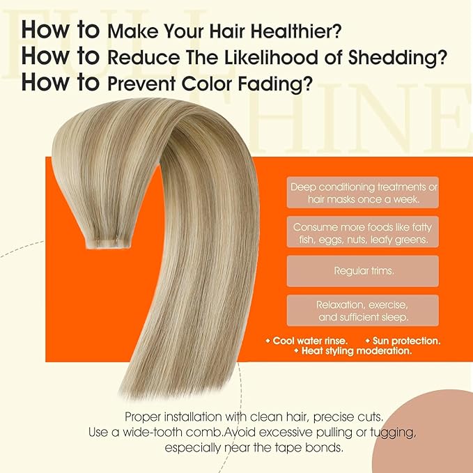 Full Shine Blonde Tape in Hair Extensions Color 16 Highlight 22 Blonde Remy Injection Tape Hair Extensions Real Human Hair 16Inch Travel Friendly Styling 40G Seamless Skin Weft Natural Straight 20Pcs