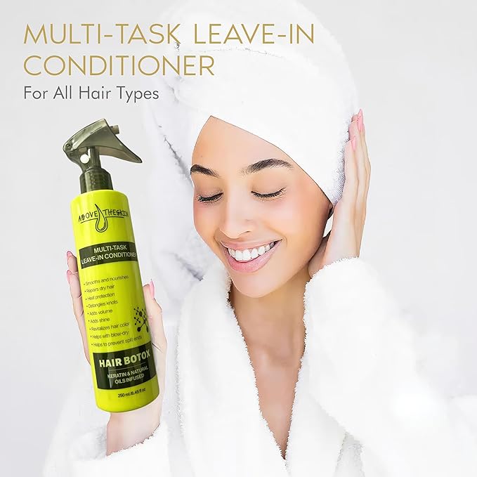 Hair Botox Set ( Shampoo, Conditioner, Leave-in Conditioner, Serum) Keratin Hair Treatment Made by UK Hair Professionals