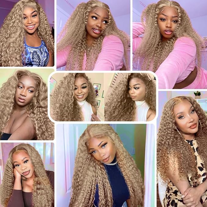 Ash Blonde Bundles Human Hair Color #22 Water Wave Bundle Niegmeag Brazilian Virgin Hair 3 Bundles 12 14 16 Inch Grey Blonde Wet and Wavy Bundle 300g